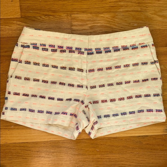 LOFT Cream High Waist Shorts - Picture 2 of 4